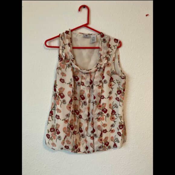🎃3/$10 SALE 🎃Worthington size XL Floral Pattern Top - Picture 1 of 4